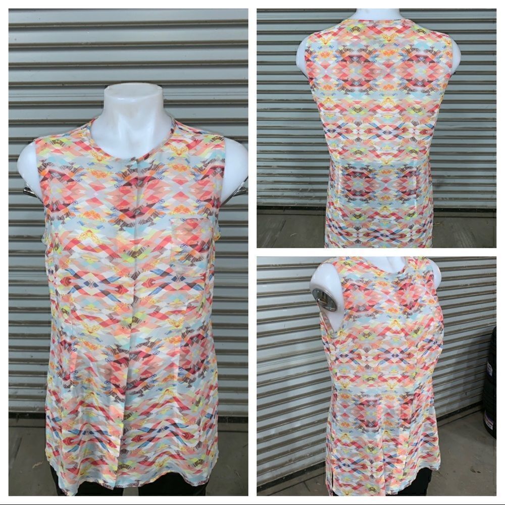 Cabi size small colorful sleeveless top